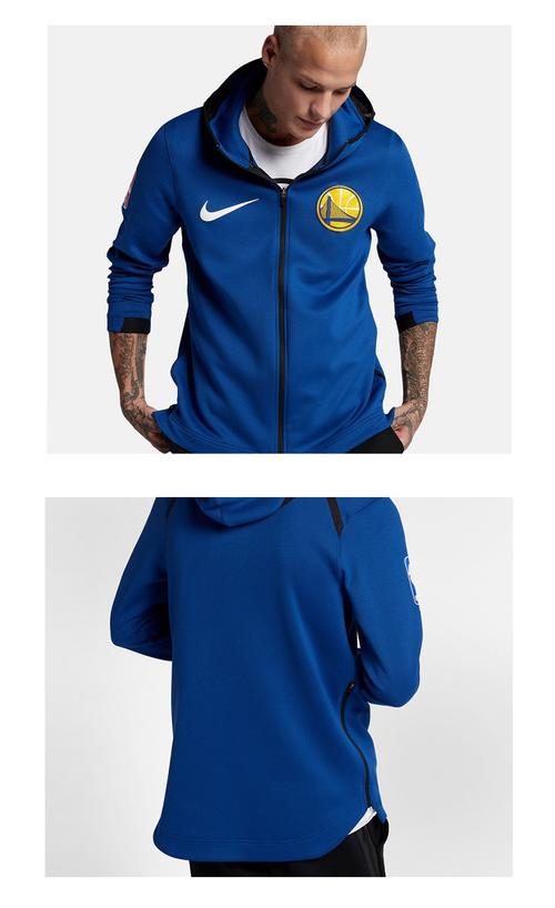 勇士队nike therma flex 男nba连帽拉链外套球队同款出场服899841