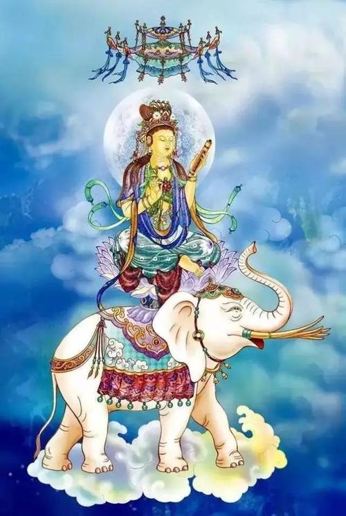 普贤菩萨,音译为三曼多跋陀罗,遍吉菩萨,佛教四大菩萨之一.