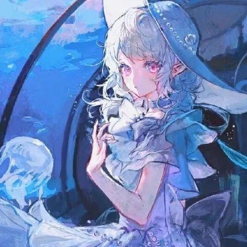 蓝色头像动漫有字