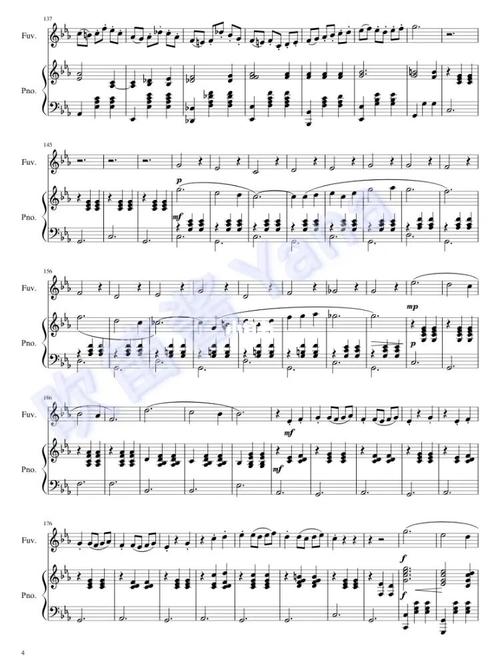 肖斯塔科维奇 waltz no.2 长笛和钢琴谱_长笛_钢琴谱