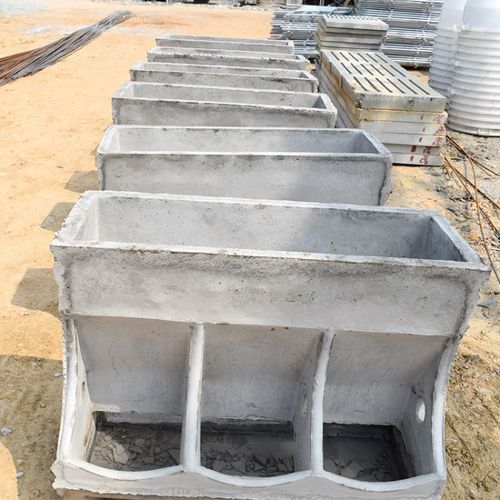 【三孔水泥料槽】养猪设备水泥饲料槽食槽批发大三孔