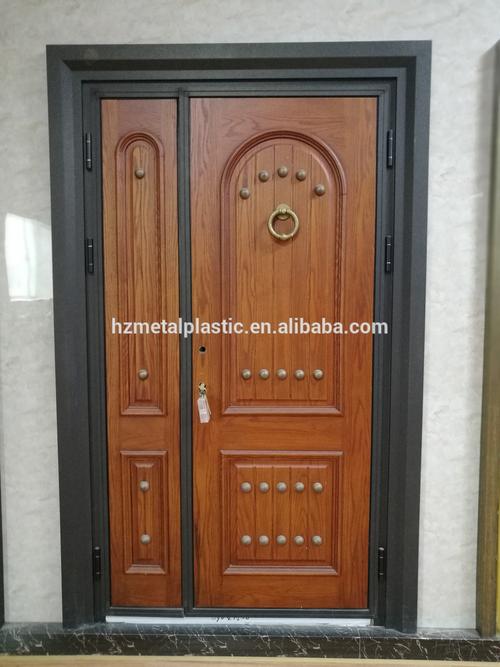 modern design single leaf steel door main gate entry door