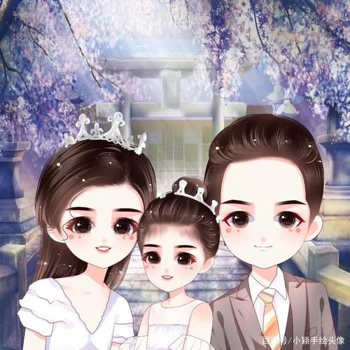 家人团聚,一家三口,四口微信头像,全家福照片