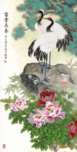 caotangzhuren.blog.163.com 国画 ——《晴空一鹤排云上》 wohu.