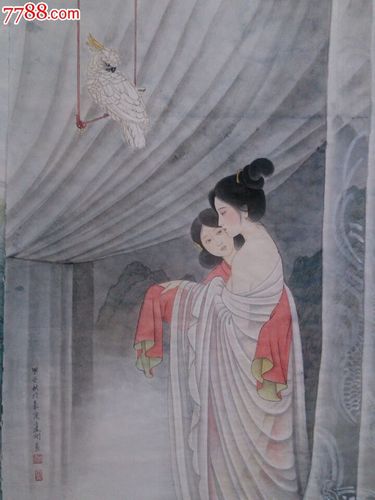 5品99团扇手绘国画原作$2,5009.5品