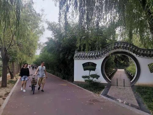 禹州:颍北公园环境优美 市民晨练乐此不疲