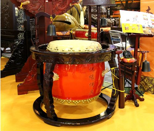 牛皮大鼓铃鼓鼓架帝钟法鼓全套厘米40寸16大鼓台湾佛教法器