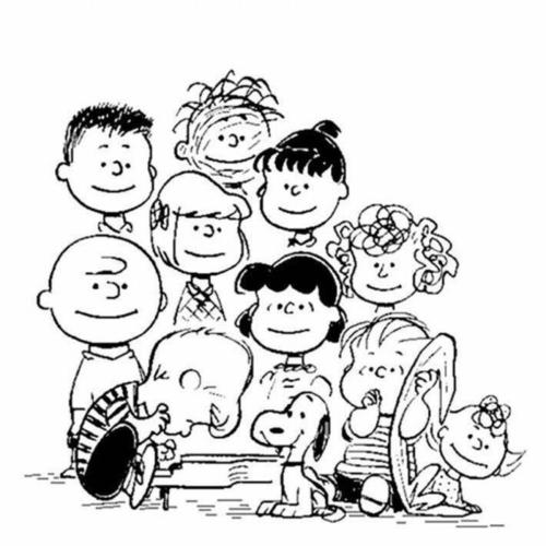 史努比可爱壁纸头像情侣复古简约黑白卡通