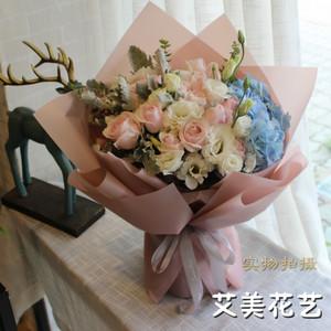 宁波鲜花同城速递韩式花束高端花艺配送鄞州江东海曙江北