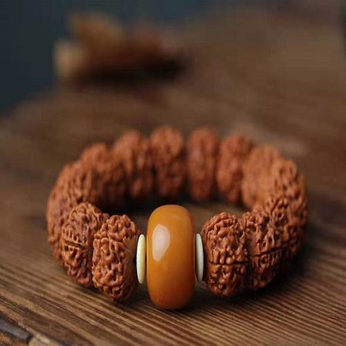 藏式大金刚菩提木卜文玩18mm手链男款菩提