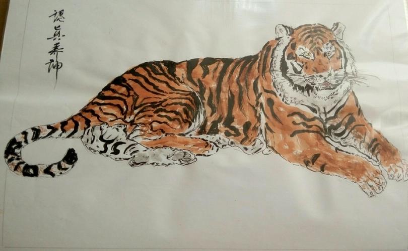 此画是我老爸90岁以后因病不能外出在家用几元钱的一支毛笔画的画儿.