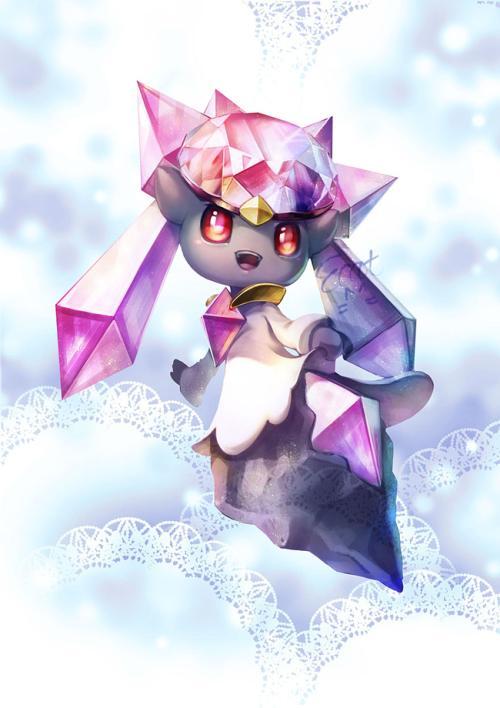 神奇宝贝之mage蒂安希的简笔画