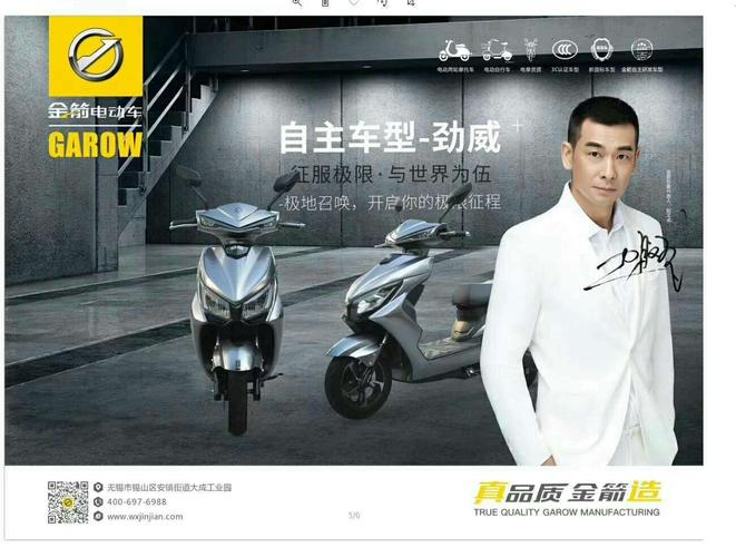 国际巨星赵文卓,金箭电动车代言人