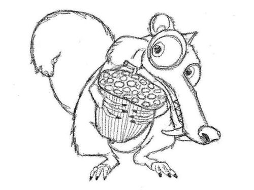 简笔画冰河世纪里的巴克