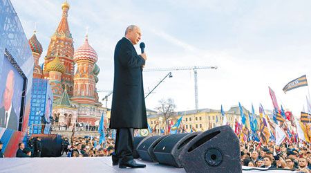 周三是克里米亚并入俄罗斯一周年,神隐归来的俄总统普京再度大展拳脚