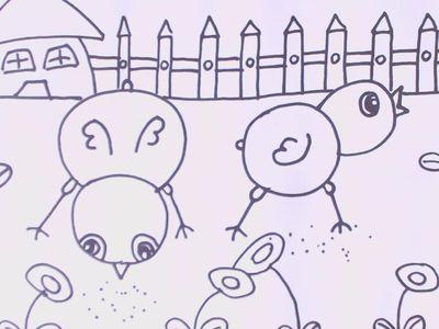 幼儿园中班小鸡简笔画集