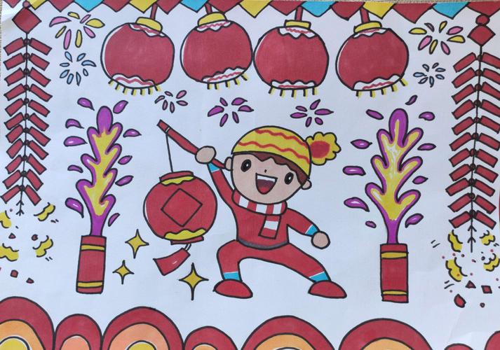 十二月教师儿童画