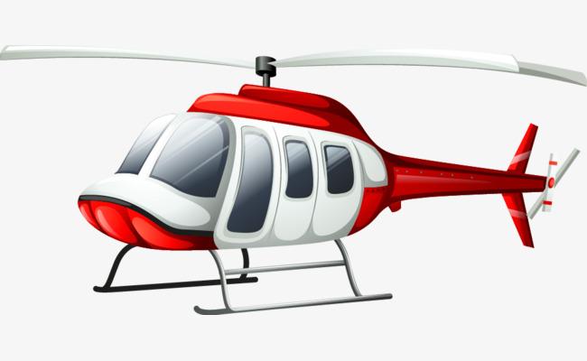 矢量卡通直升机