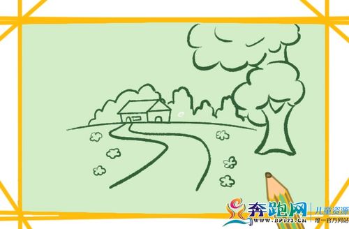 美丽的田园景色简笔画要怎么画