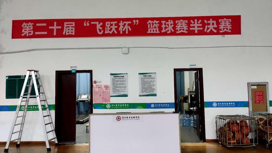 副馆撤飞跃杯篮球赛横幅