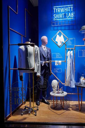 charles tyrwhitt window display concept- shirts lab by harlequin