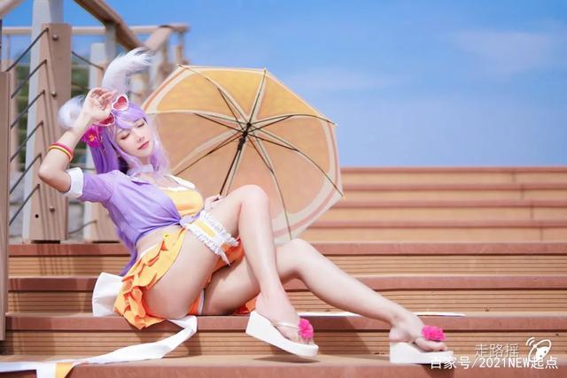王者荣耀cos:走路摇的蜜橘之夏,整个夏天都是凉凉的