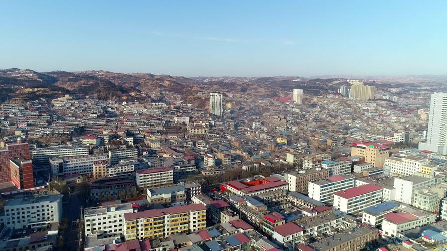 山西省吕梁市柳林县航拍_1920x1080_高清视频素材下载