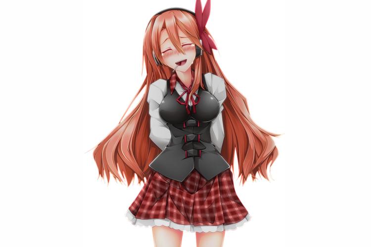 人物,红发,长发,动漫,动漫女孩,艺术&设计,简单背景,动漫本子,akame