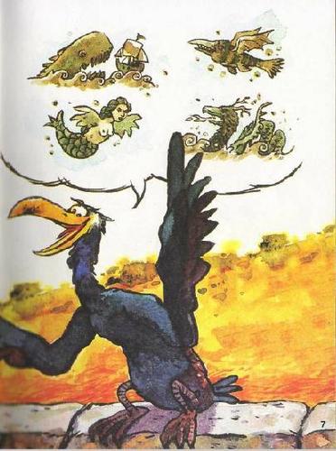 卡梅拉是一只小鸡,喜欢听鸬鹚佩罗讲大海的故事.