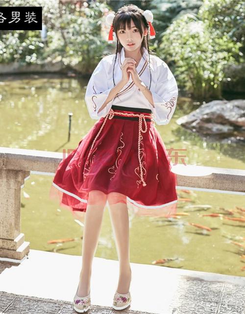 日常改良汉服女中国风学生毕业服装日常古装 款式一【乐瞳】上衣 短裙