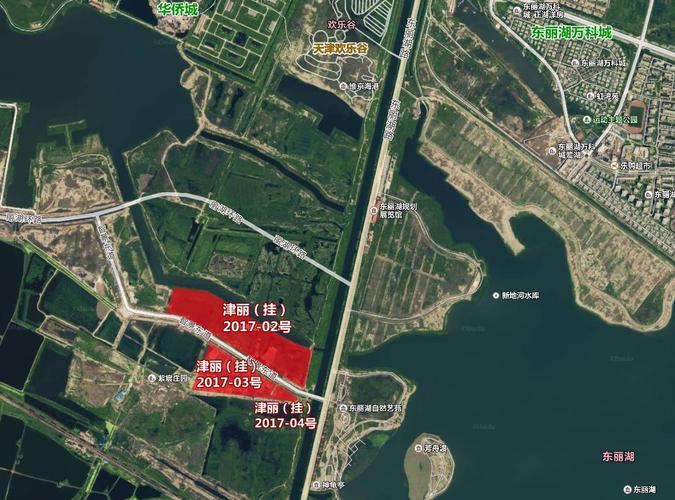 津丽(挂)2017-02号地土地用途为 商服,绿地公园,位于东丽区东丽湖