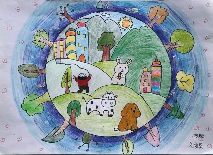 第三届全国中小学生"环境健康杯"绘画比赛迁安市第七实验小学学生作品