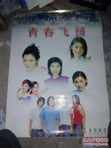 老挂历收藏-2003年青春飞扬明星美女挂历(箱a)