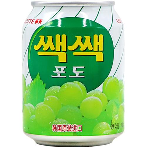 果汁饮品 箱罐 12 238ml 乐天葡萄汁 韩国饮料 包邮