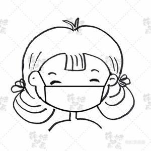 小朋友戴口罩的简笔画手抄报 手抄报模板大全