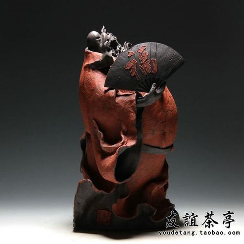 友谊茶亭店宜兴紫砂雕塑民间高手沈益新钟馗紫砂茶玩雕塑摆件正品