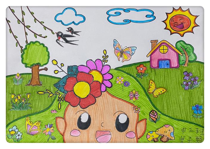 中三班主题画《我眼中的春天》