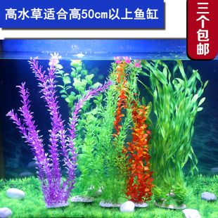 鱼缸装饰造景仿真水草水族箱装饰摆件高50到80cm假水草花草