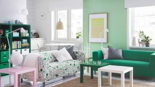 黄绿配色客厅