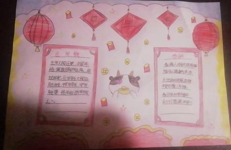 在瞧我们春节的手抄报 以及一些走亲访友的照片