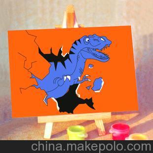 发现美数字油画10*15cm(恐龙)diy手绘画向全国火爆招商!