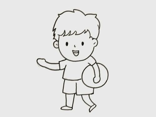 小男孩简笔画画法步骤图片 可爱 帅气