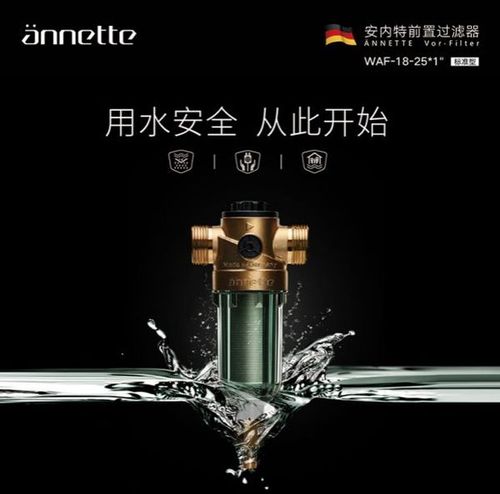 购客伟星安内特annette德国原装 进口虹吸反冲洗自来水家用前置过滤器