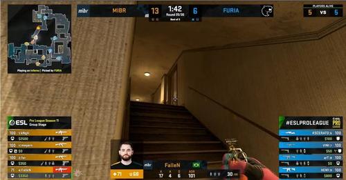 csgo:furia连战连胜,与mibr小组赛相遇,2-1完克mibr