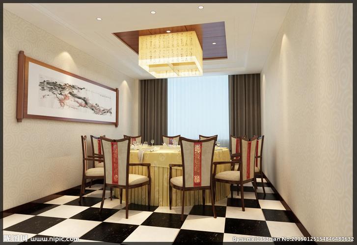 餐厅饭店单间设计图__室内模型_3d设计_设计图库_昵图