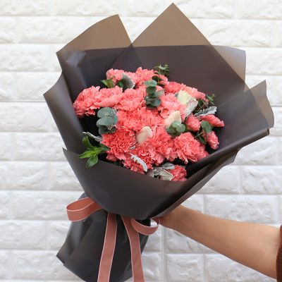 母亲节粉红康乃馨花束礼盒送花上门配送同城北京生日鲜花速递