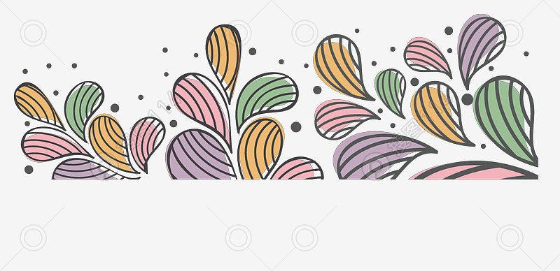 标签:水滴花纹卡通彩色装饰图案小清新简约创意