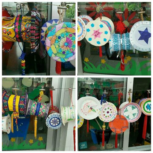 亲子手工——漂亮的铜鼓, 写美篇 1盒彩色笔 (温馨提示:没有纸碟,纸碗