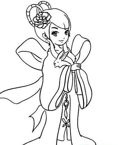 嫦娥 儿童画嫦娥 中秋节儿童画