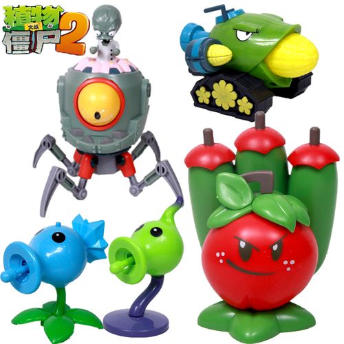 新款植物大战僵尸玩具2苹果迫击炮寒冰未来僵尸博士暗影豌豆射手